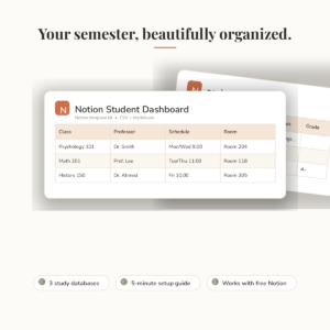 Notion Student Dashboard
