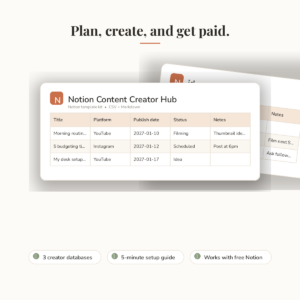 Notion Content Creator Hub