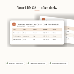 Ultimate Notion Life OS — Dark Aesthetic Edition