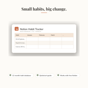 Notion Habit Tracker