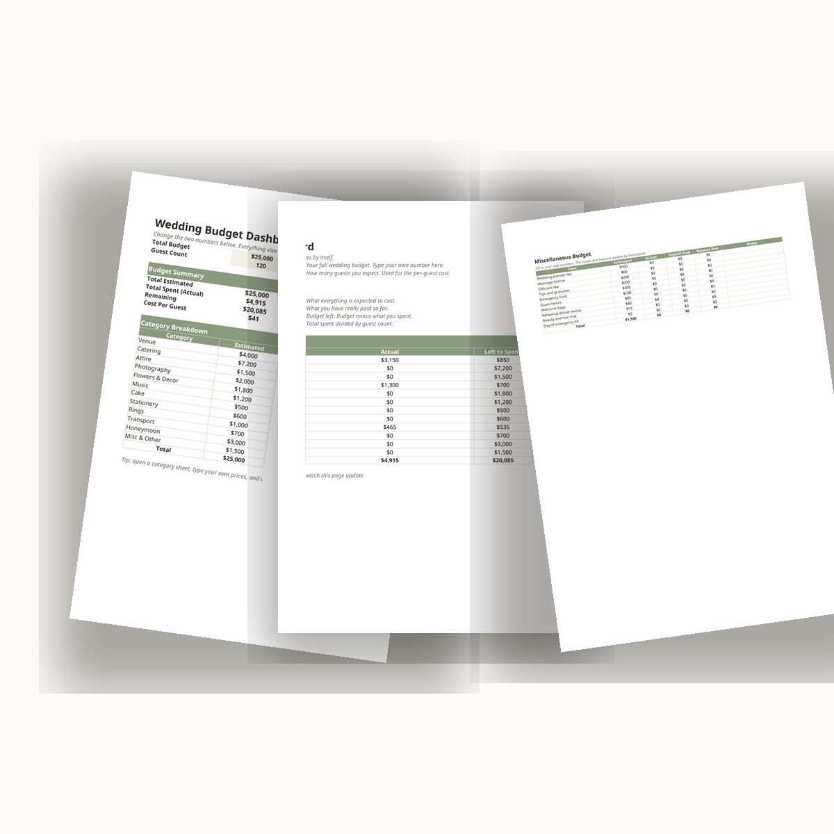 Wedding Budget Spreadsheet - Image 2